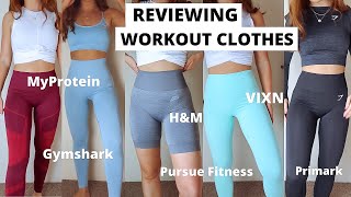 REVIEWING ACTIVEWEAR BRANDS  Gymshark Myprotein Pursue Fitness VIXN HampM Primark Nike [upl. by Leasi499]