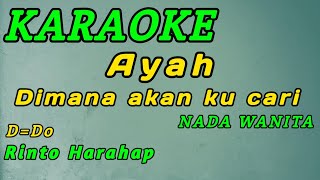 AYAH Karaoke  RINTO HARAHAP  Nada Wanita [upl. by Nettle]