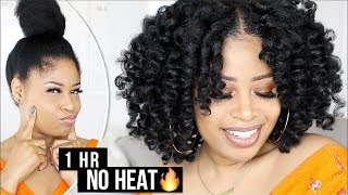 Ultra Defined PERFECT NOHEAT CURLS in 1 HOUR ➟ natural hair tutorial [upl. by Hanaj]