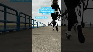 Running with myPelvicBraBra pelvicfloorhealth runningmotivation prolapse leaking [upl. by Llekcm]