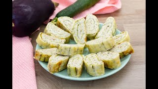 Zucchini roll filled with eggplant cream This easy zucchini roll recipe is a party favourite [upl. by Anatole]