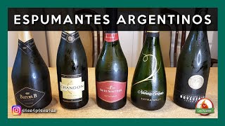 🍾 Mejores ESPUMANTES Argentinos Probando 5 champagnes [upl. by Asirralc]