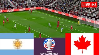 🔴Argentina vs Canada LIVE⚽ Copa América 2024 LIVE Match  Simulation video games [upl. by Coonan]