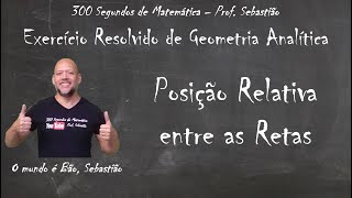 GEOMETRIA ANALÍTICA  RETA  Exercício 63  Posição Relativas das Retas [upl. by Myrna]