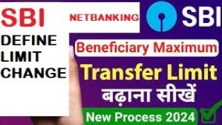 How to change SBI transaction limit sbi increase transaction limit sbi net banking define limit [upl. by Amling398]