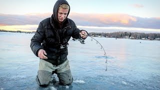 Michigan Ice Fishing 2019 Feeding Frenzy [upl. by Brannon]