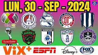 ⚡LIGA FEMENIL MX  LUNES 30 SEPTIEMBRE 2024⚡ [upl. by Lashond856]