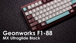 Geonworks F188 with MX Ultraglide Black Typing [upl. by Caravette]