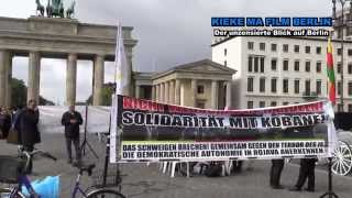 ISTerror Solidarität mit Kobane  Mahnwache am Brandenburger Tor in Berlin [upl. by Benjy]