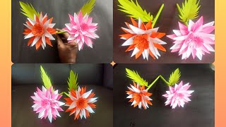 Amazing paper flower making idea paperflowermaking flowerpapercraft homedecor diycraft [upl. by Ylas367]