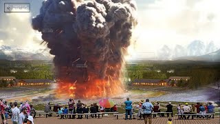 Horrible Today Seconds Big Explosion in Yellowstone Giant Geyser Erupt Threat Thousand of Visitors [upl. by Veleda692]