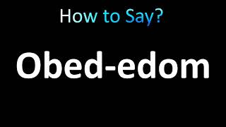 How to Pronounce ObedEdom correctly [upl. by Jeniece]