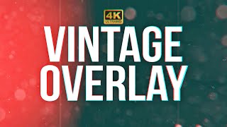 Vintage VHS Green Screen Overlay with Light Leaks 4K [upl. by Gayner]