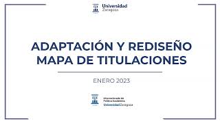 Presentación sobre la Adaptación y rediseño del mapa de titulaciones de grado enero 2023 [upl. by Hamlet]