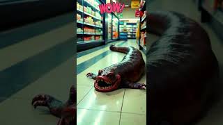 Amazing snake inside the shopping mall watersnake dragonsnake bigsnake [upl. by Ayotas]