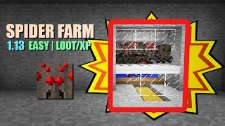 SPIDER FARM TUT For 1165 Still Works  MINECRAFT JE amp BedrockPE  XP amp Loot  EASY [upl. by Ecerahc910]