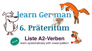 Learn German TEIL 6 Präteritum Verb List A2 [upl. by Atekahs531]