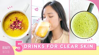 5 Simple Drinks to Clear Acne amp Inflammation  Boost Immune System 🍵 [upl. by Amabelle]