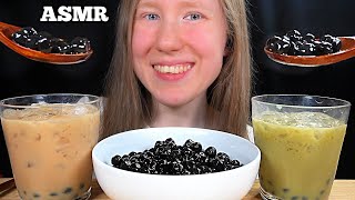 ASMR TAPIOCA PEARLS amp BOBA TEA MUKBANG EATING SOUNDS [upl. by Imat]