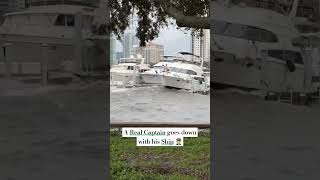 Captains first Boat 😎 captain boat storm hurricane viralshort funny fail ocean yacht fyp [upl. by Maire]