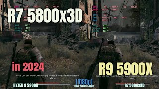 Ryzen 5800x3D vs 5900x in 2024 [upl. by Dranyar]