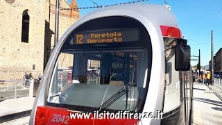 Firenze Viaggio lungo la Linea T2 della Tramvia Aeroporto Stazione [upl. by Lyrad]