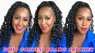 35 Boho Goddess Crochet Braids  Individual Illusion Braid Pattern  amazon [upl. by Yahc]