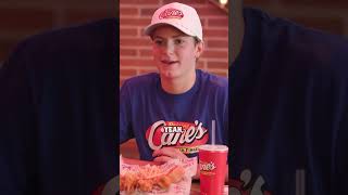 Swimmer Swimmer Chicken Dinner World champions Nic Fink and Katie Grimes made a SPLASH at Cane’s [upl. by Anitserp704]