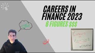 5 careers in finance 2023 explained Investment Banking Private Equity and more [upl. by Malchus]