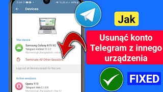 Jak usunąć konto Telegram z innego urządzenia nowy proces  Wyloguj konto Telegram 2025 [upl. by Aid]