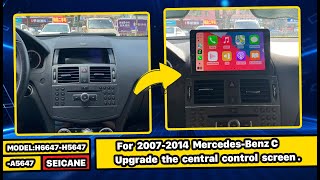 How to install car radio for Mercedes Benz EC Class W204 Radio 2007 2014 with carplay andorid auto？ [upl. by Esilegna835]