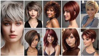 Les nouveaux styles de cheveux courts 2024🎀Beau et attrayant adapté à tous les âges 4 [upl. by Nuahsor478]