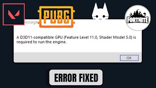 FIXED A D3D11 compatible GPU feature level 110 shader model 50 is required to run the engine [upl. by Ebeneser]