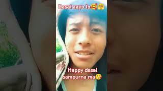 channelsubscribe 2081 salko sampurna ma happy dasai 💕🙏 like share garnu hola😘🤗🤗 [upl. by Bohs]