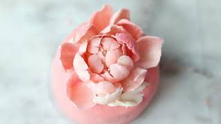 How to make chocolate knife flowers peony [upl. by Ilenna]