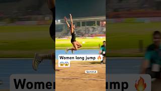 Women long jump 🔥😱youtubeshorts longjump viralvideo [upl. by Keli]