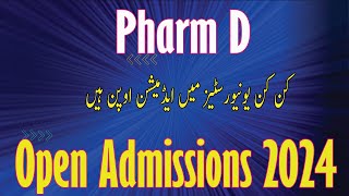 Pharm D Admissions 2024 D Pharm Admissions 2024  Eligibility  Fee Structure  Admission 2024 [upl. by Ursa]