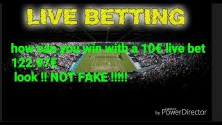 Football betting  how can you win with 10€ live bet on 12297€ by KING GERMANY [upl. by Prakash]