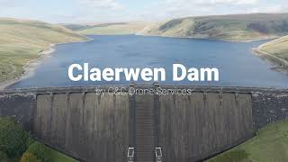 Spectacular Aerial Views of Claerwen Dam  CampC Drone Services [upl. by Trauner]