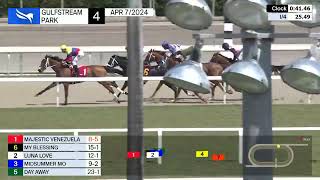 Gulfstream Park Carrera 4  7 de Abril 2024 [upl. by Aitret]