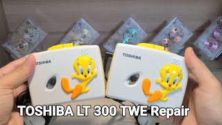 TOSHIBA LT 300 Repair TWE Cassette Player Walkman [upl. by Anaujahs502]