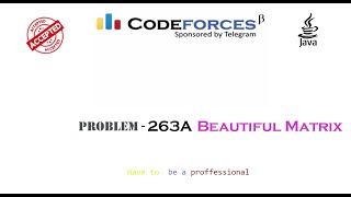 Codeforces Problem  263A Beautiful Matrix round  solved by java  in Bangla [upl. by Caro]