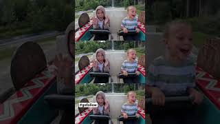 Congo Splash water roller coaster ride at Knuthenborg Safaripark in Denmark  kidsshorts [upl. by Nylacaj]