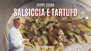 Pasta con PATATE SALSICCIA FIORDILATTE e TARTUFO NERO [upl. by Ahsekin]