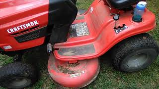 Craftsman T110 Riding Mower  auto fuel shut off solenoid failure [upl. by Aymahs572]