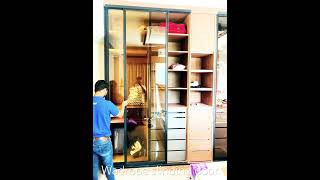 Bose new wardrobe fitting slinding doorinteriordesign home homedecor [upl. by Ariek]