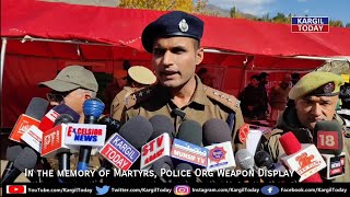 Kargil In the memory of Martyrs Ladakh Police Org Weapon Display at New Taxi Stand Kargil [upl. by Annotahs]