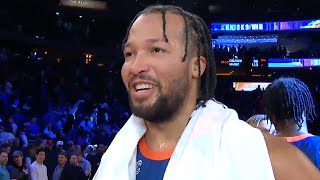 Jalen Brunson Says a Knicks Fan Fueled Their Comeback vs Heat 😂 [upl. by Scribner685]