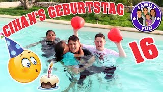 CIHANS 16 GEBURTSTAG  ÜBERRASCHUNG amp POOLPARTY im Urlaub  Family Fun [upl. by Ramo]