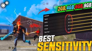 Secret DPI  Best Sensitivity For Headshot⚙️ 2GB  3GB  4GB  6GB  8GB  12GB RAM  FREE FIRE [upl. by Tohcnarf]